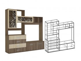 Центральная секция Альтернатива в Дудинке - dudinka.mebel-nsk.ru | фото