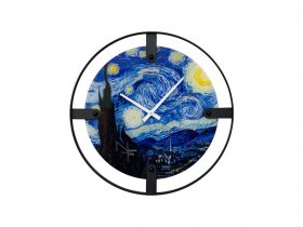 Часы интерьерные NT155 VAN GOGH STARRY NIGHT в Дудинке - dudinka.mebel-nsk.ru | фото