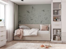 Диван-кровать Бенто (крем) в Дудинке - dudinka.mebel-nsk.ru | фото