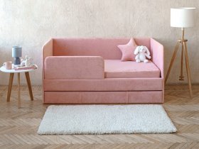 Диван-кровать Happy (коралловый) в Дудинке - dudinka.mebel-nsk.ru | фото