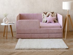 Диван-кровать Happy (розовый) в Дудинке - dudinka.mebel-nsk.ru | фото