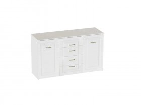 Комод 4 ящ 2 дв Манхэттен спальня в Дудинке - dudinka.mebel-nsk.ru | фото