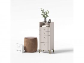 Комод 4 ящика КМ2 Одетта (дуб эндгрей/меланж) в Дудинке - dudinka.mebel-nsk.ru | фото