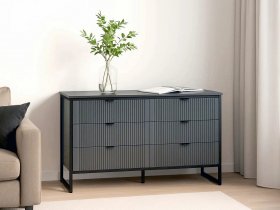Комод 6 ящиков Нора (металл бруклин/графит) в Дудинке - dudinka.mebel-nsk.ru | фото