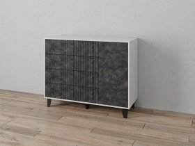 Комод «Катрин-13» (белый/мальта грей) в Дудинке - dudinka.mebel-nsk.ru | фото