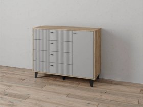 Комод «Катрин-13» (дуб крафт серый/серый) в Дудинке - dudinka.mebel-nsk.ru | фото
