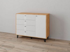 Комод «Катрин-13» (дуб крафт золотой/карбон фарфор) в Дудинке - dudinka.mebel-nsk.ru | фото