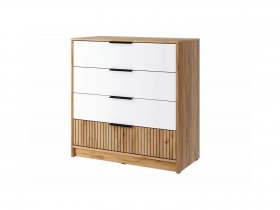 Комод КМ-001 Ивис (дуб крафт золотой/белый) в Дудинке - dudinka.mebel-nsk.ru | фото