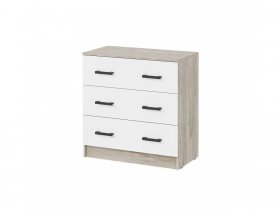Комод КМ-02 Ронда (дуб крафт серый/дуб крафт белый) в Дудинке - dudinka.mebel-nsk.ru | фото