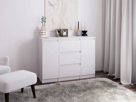 Комод Км011 (белый) в Дудинке - dudinka.mebel-nsk.ru | фото