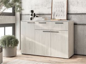Комод Стандарт-4 NEW (дуб крафт белый) в Дудинке - dudinka.mebel-nsk.ru | фото