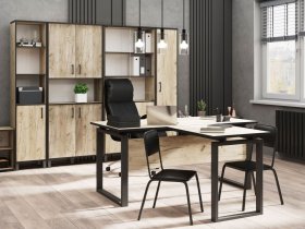 Комплект Гермес лофт (дуб крафт серый) в Дудинке - dudinka.mebel-nsk.ru | фото