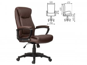 Кресло офисное BRABIX Enter EX-511, коричневое в Дудинке - dudinka.mebel-nsk.ru | фото