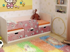 Кровать детская с ящиками 1,86 Минима Hello Kitty в Дудинке - dudinka.mebel-nsk.ru | фото