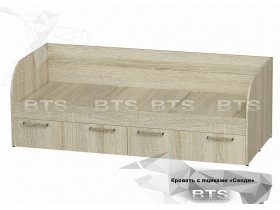 Кровать детская Сенди КР-01 (BTS) в Дудинке - dudinka.mebel-nsk.ru | фото