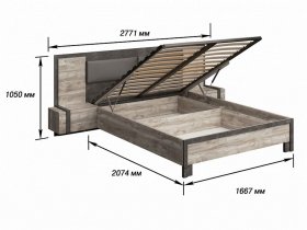 Кровать двуспальная 1,6м с под.мех. Клео в Дудинке - dudinka.mebel-nsk.ru | фото