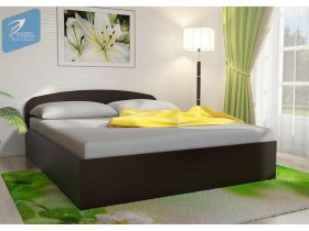 Кровать двуспальная 1,6м с подъем. мех. (венге) в Дудинке - dudinka.mebel-nsk.ru | фото