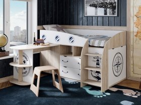 Кровать комбинированная «Немо» в Дудинке - dudinka.mebel-nsk.ru | фото