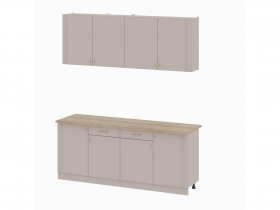 Кухонный гарнитур 2,0м Одетта (меланж/дуб сонома) в Дудинке - dudinka.mebel-nsk.ru | фото