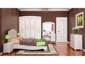 Модульная спальня Каролина в Дудинке - dudinka.mebel-nsk.ru | фото