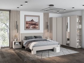 Модульная спальня Люмо (кашемир) в Дудинке - dudinka.mebel-nsk.ru | фото