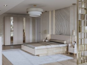 Модульная спальня Одетта (дуб эндгрей/меланж) в Дудинке - dudinka.mebel-nsk.ru | фото