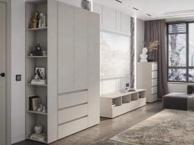 Модульная стенка Люмо (кашемир) в Дудинке - dudinka.mebel-nsk.ru | фото