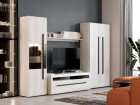 Модульная стенка Ницца (дуб витенберг) в Дудинке - dudinka.mebel-nsk.ru | фото
