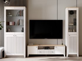 Модульная стенка Валенсия в Дудинке - dudinka.mebel-nsk.ru | фото