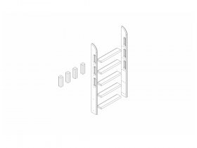 Пакет №10 Прямая лестница и опоры для двухъярусной кровати Соня в Дудинке - dudinka.mebel-nsk.ru | фото