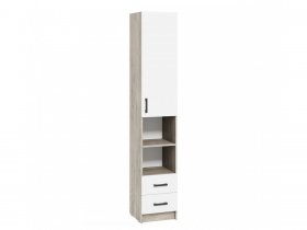 Пенал ШП Вега (дуб крафт серый/белый) в Дудинке - dudinka.mebel-nsk.ru | фото