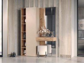 Прихожая Ева (кашемир/дуб вотан) в Дудинке - dudinka.mebel-nsk.ru | фото