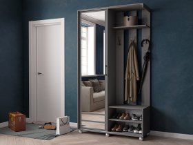 Прихожая «Ларго-2» (графит серый) в Дудинке - dudinka.mebel-nsk.ru | фото