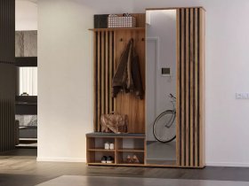 Прихожая Марракеш (дуб вотан/цемент темный) в Дудинке - dudinka.mebel-nsk.ru | фото