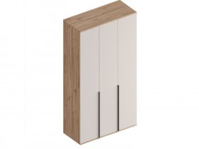 Шкаф 3-ств Сицилия (дуб альпийский/тефия) в Дудинке - dudinka.mebel-nsk.ru | фото