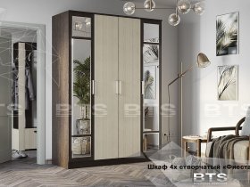 Шкаф четырехстворчатый Фиеста NEW (BTS) в Дудинке - dudinka.mebel-nsk.ru | фото