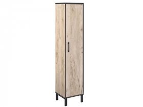Шкаф-пенал Шк031.0 Гермес лофт (дуб крафт серый) в Дудинке - dudinka.mebel-nsk.ru | фото