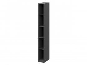 Шкаф-стеллаж ШК-25 Эккервуд (графит) в Дудинке - dudinka.mebel-nsk.ru | фото