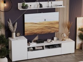 Стенка «Сильвия» (белый ясень) в Дудинке - dudinka.mebel-nsk.ru | фото