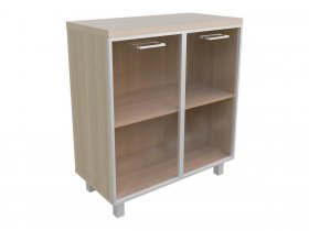 Тумба 2 двери со стеклом (бронза) Президент-ПРО Пр502 в Дудинке - dudinka.mebel-nsk.ru | фото