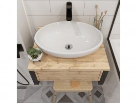 Тумба GRUNGE LOFT 60П 1в.я Дуб Вотан в Дудинке - dudinka.mebel-nsk.ru | фото