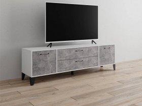 Тумба под ТВ Парус-13 (белый/ателье светлое) в Дудинке - dudinka.mebel-nsk.ru | фото