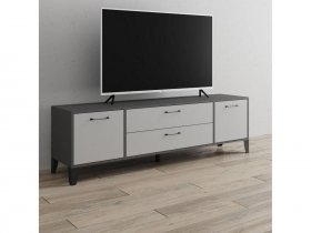 Тумба под ТВ Парус-13 (графит серый/камень серый) в Дудинке - dudinka.mebel-nsk.ru | фото
