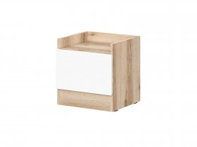 Тумба прикроватная Брауни (дуб делано/белый) в Дудинке - dudinka.mebel-nsk.ru | фото