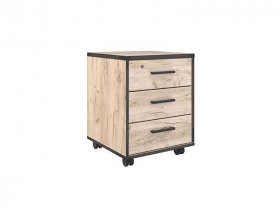 Тумба выкатная Тм069.0 Гермес лофт (дуб крафт серый) в Дудинке - dudinka.mebel-nsk.ru | фото